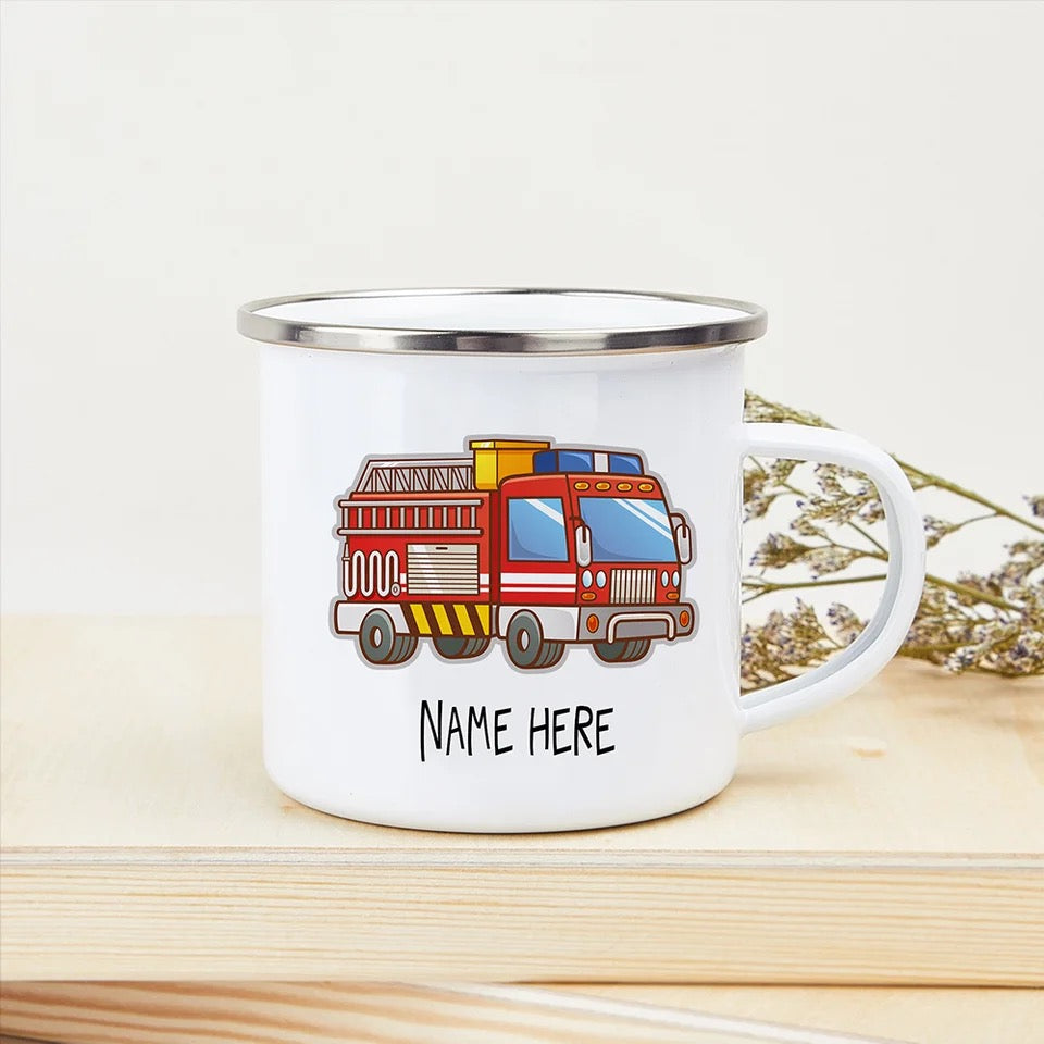 Personalized Kids Mug- Transport Designs