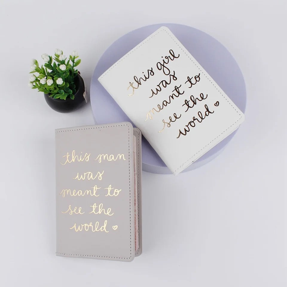 "This Girl Was Meant to See the World"  Passport Holder Cover