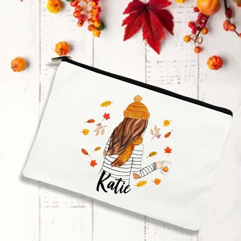 Personalized Makeup Case for the Fall Lover!