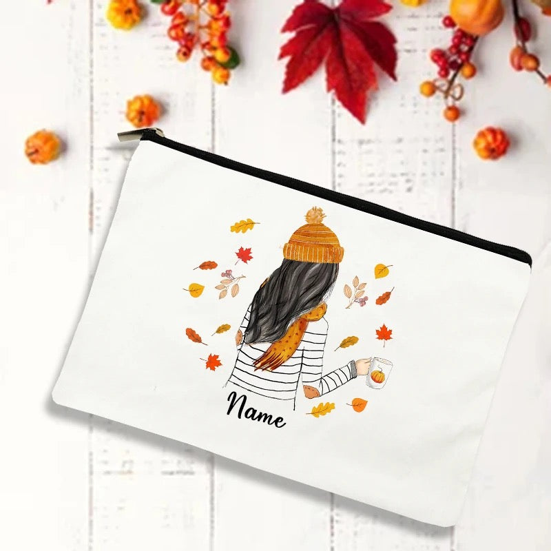 Personalized Makeup Case for the Fall Lover!