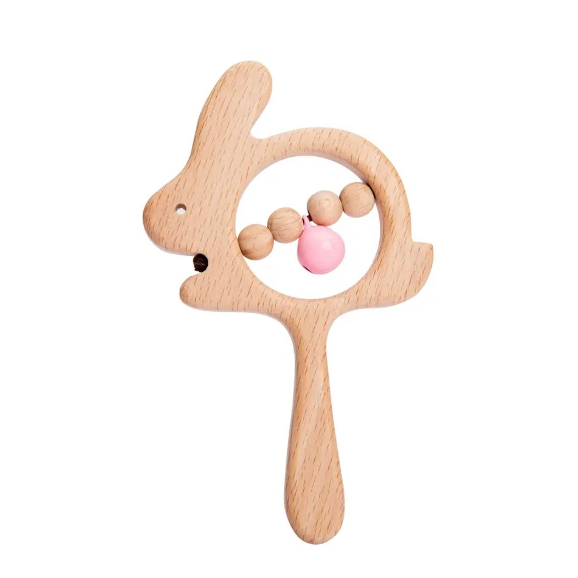 Personalized Wooden Rattle - Collection of Animal Designs