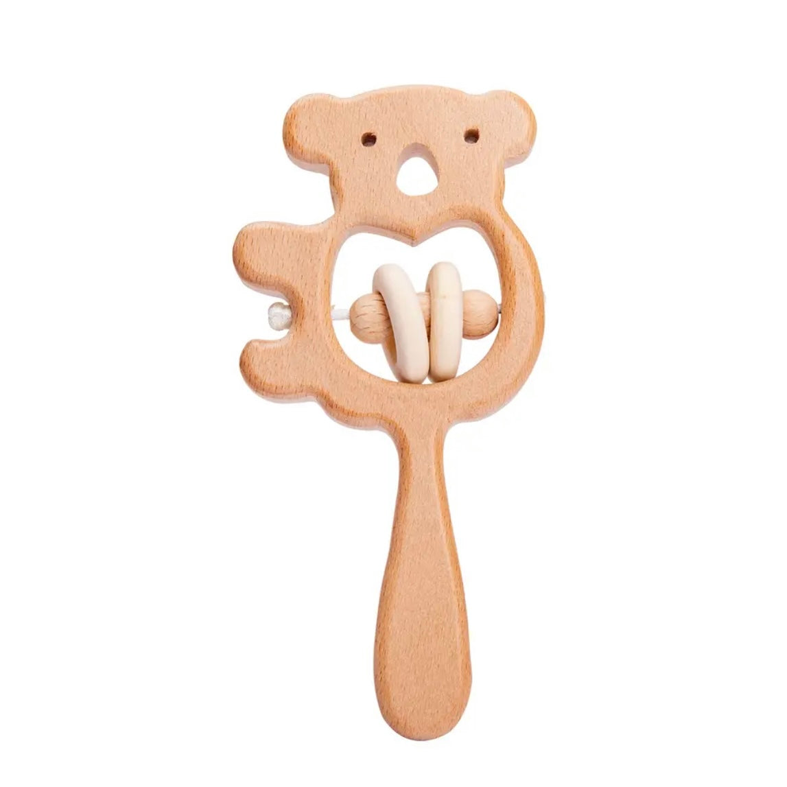 Personalized Wooden Rattle - Collection of Animal Designs