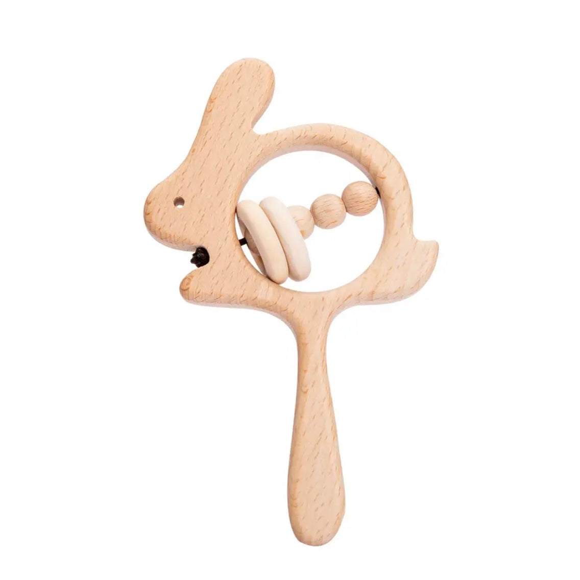 Personalized Wooden Rattle - Collection of Animal Designs