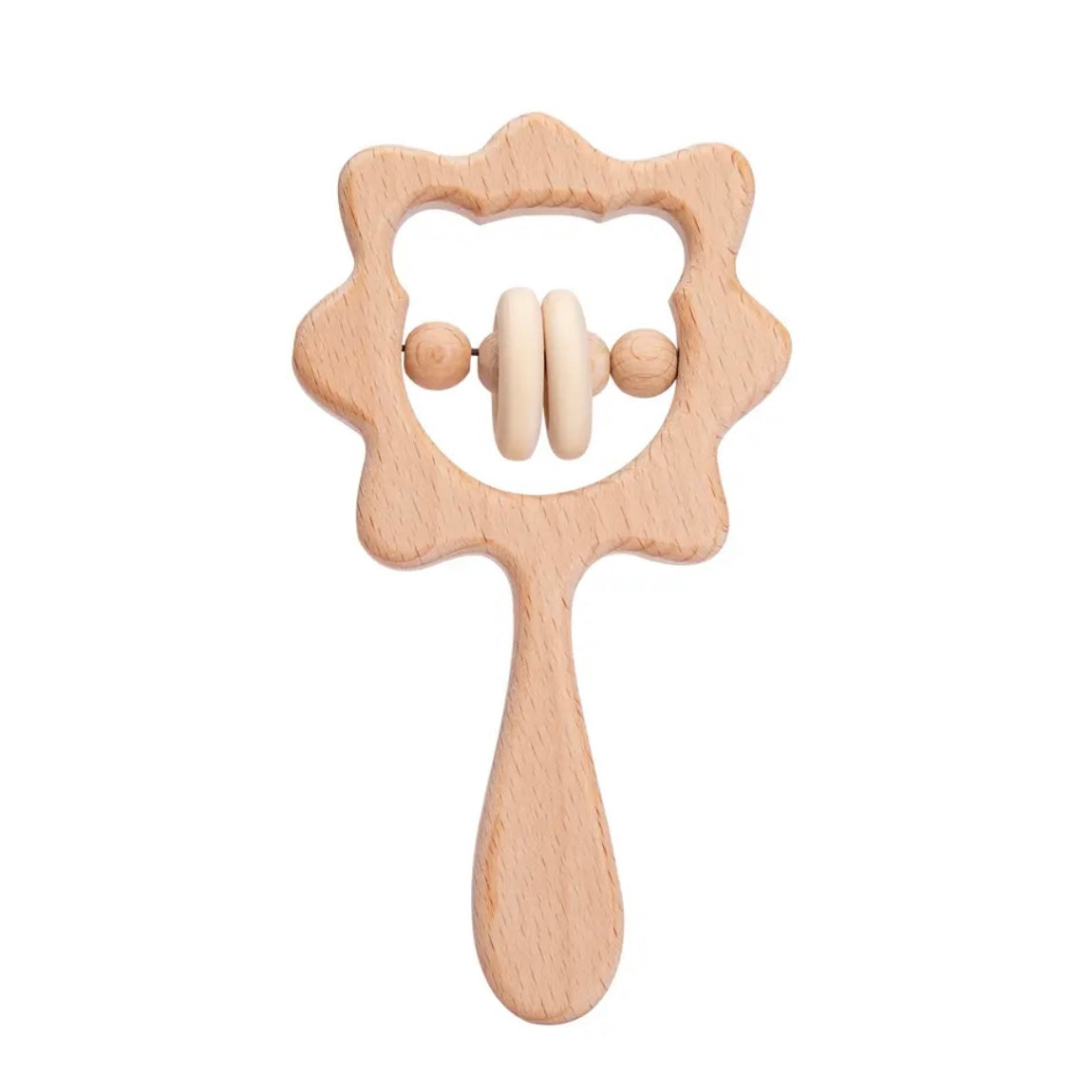 Personalized Wooden Rattle - Collection of Animal Designs