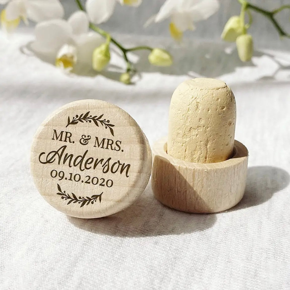 Personalized Wood Wine Stopper - Set of 100