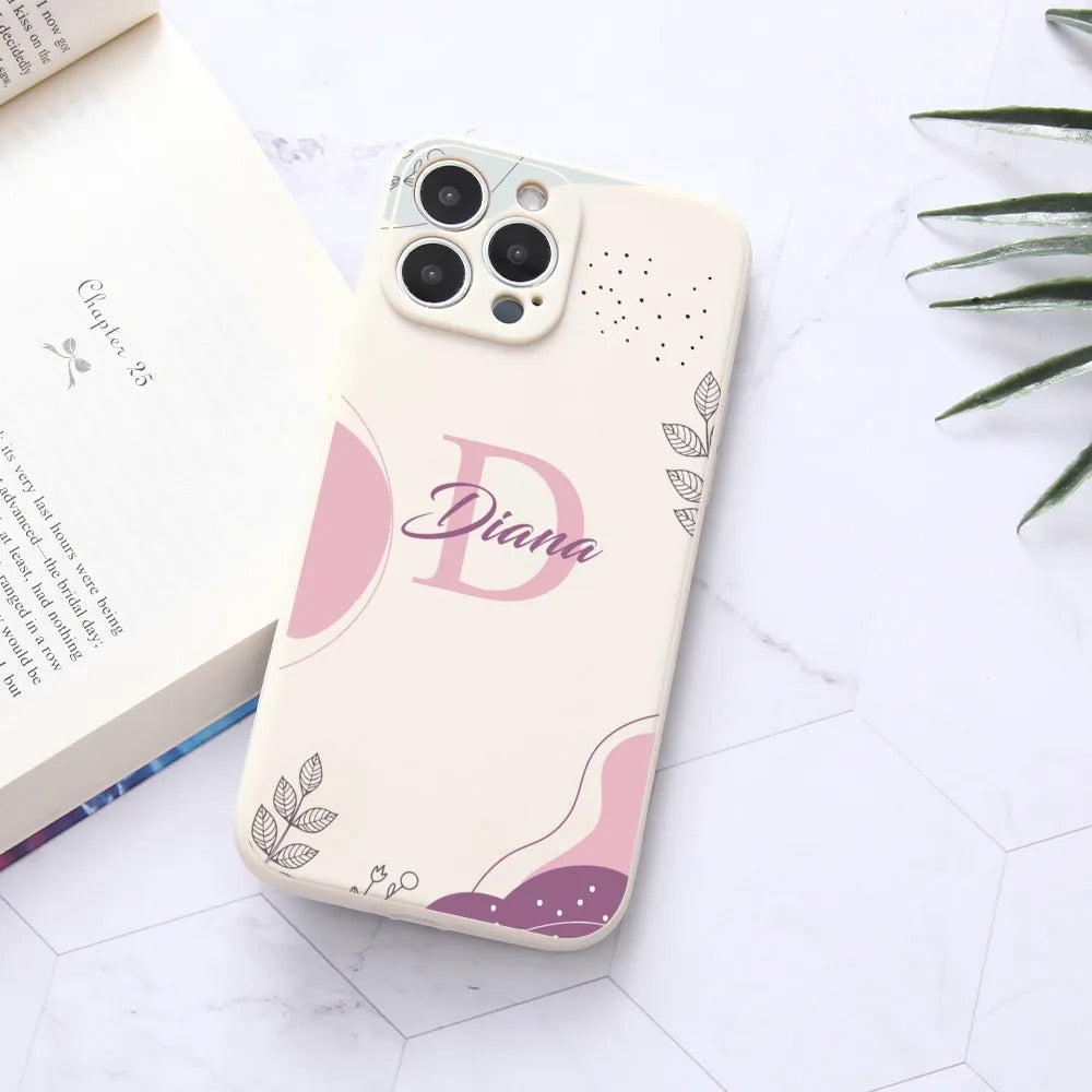 Personalized Floral Phone Case for iPhone