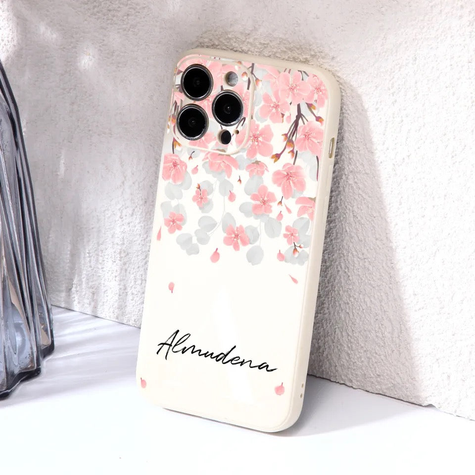 Personalized Floral Silicone iPhone Case