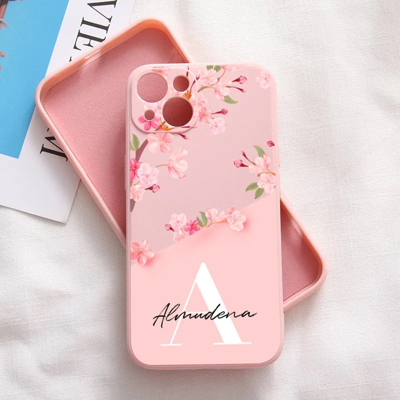 Personalized Floral Silicone iPhone Case