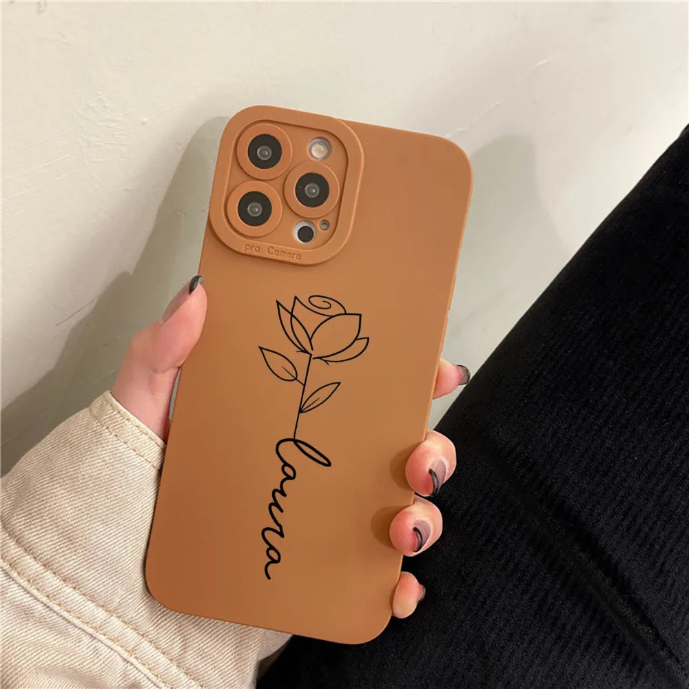 Personalized Rose Design iPhone Case