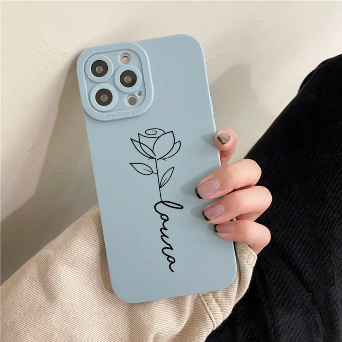 Personalized Rose Design iPhone Case