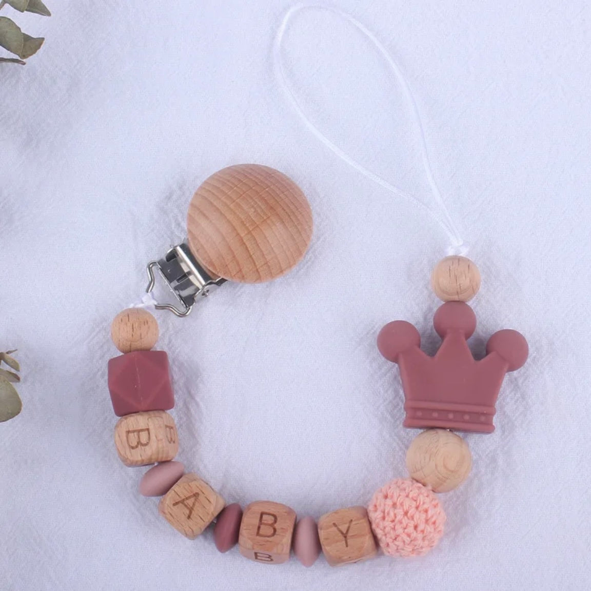 Crown Personalized Pacifier Clip