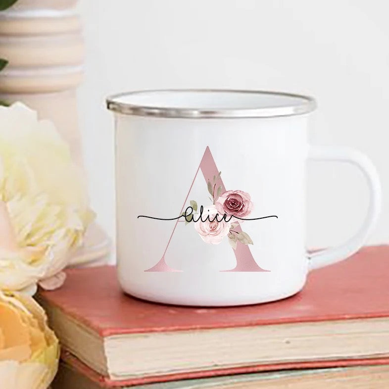 Personalized Floral Travel Cup