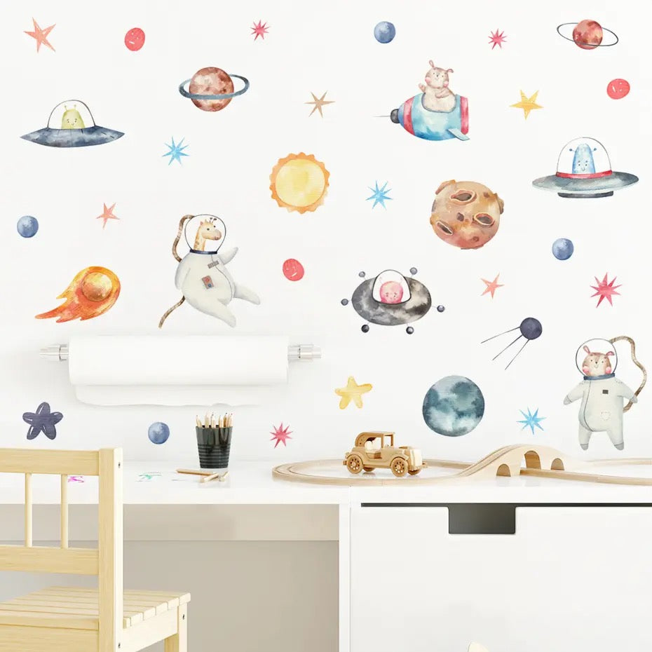 Animal Astronauts Wall Stickers