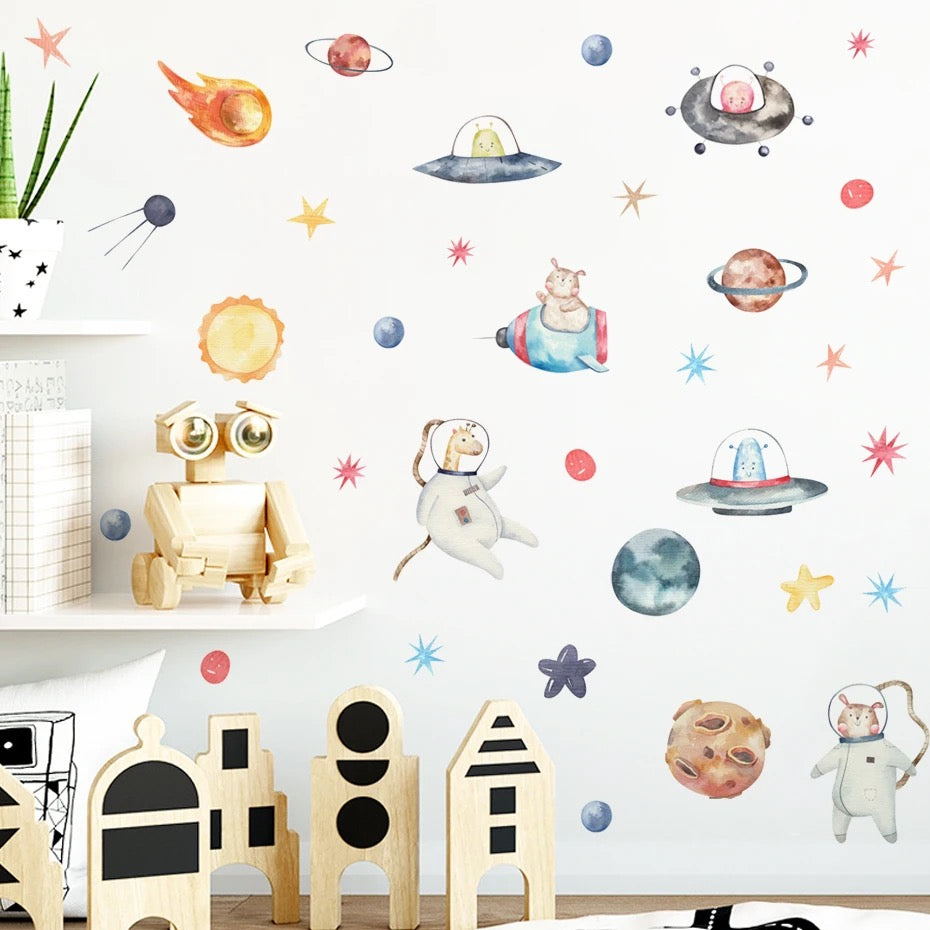 Animal Astronauts Wall Stickers