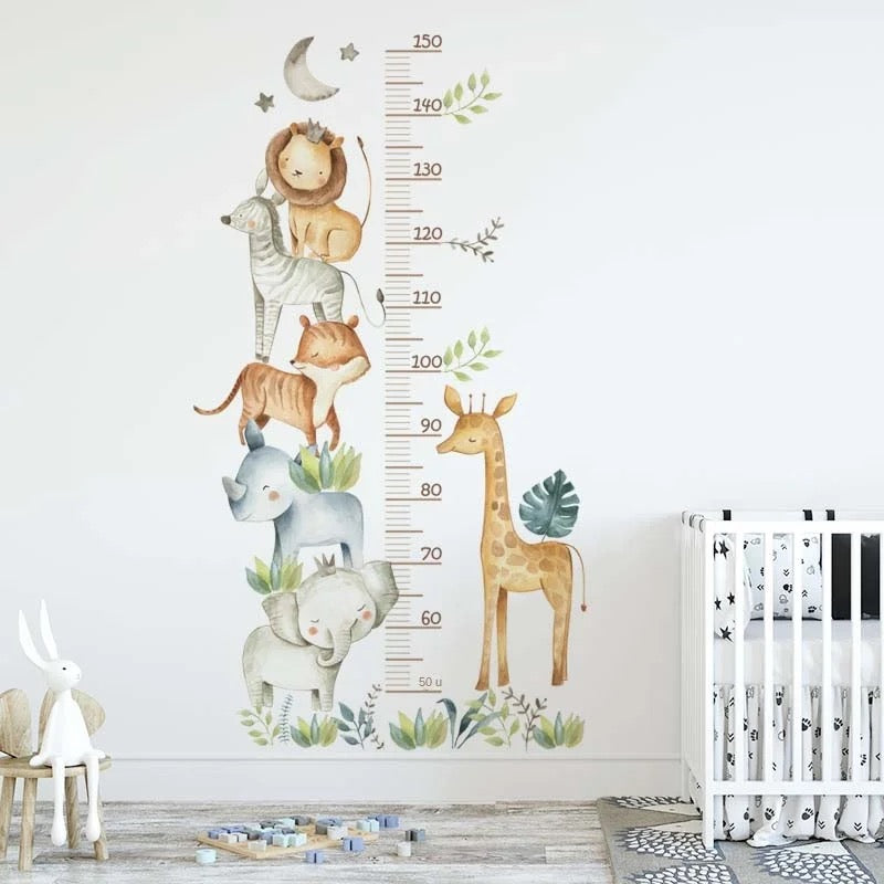 Safari Height Measurement Nursery Sticker