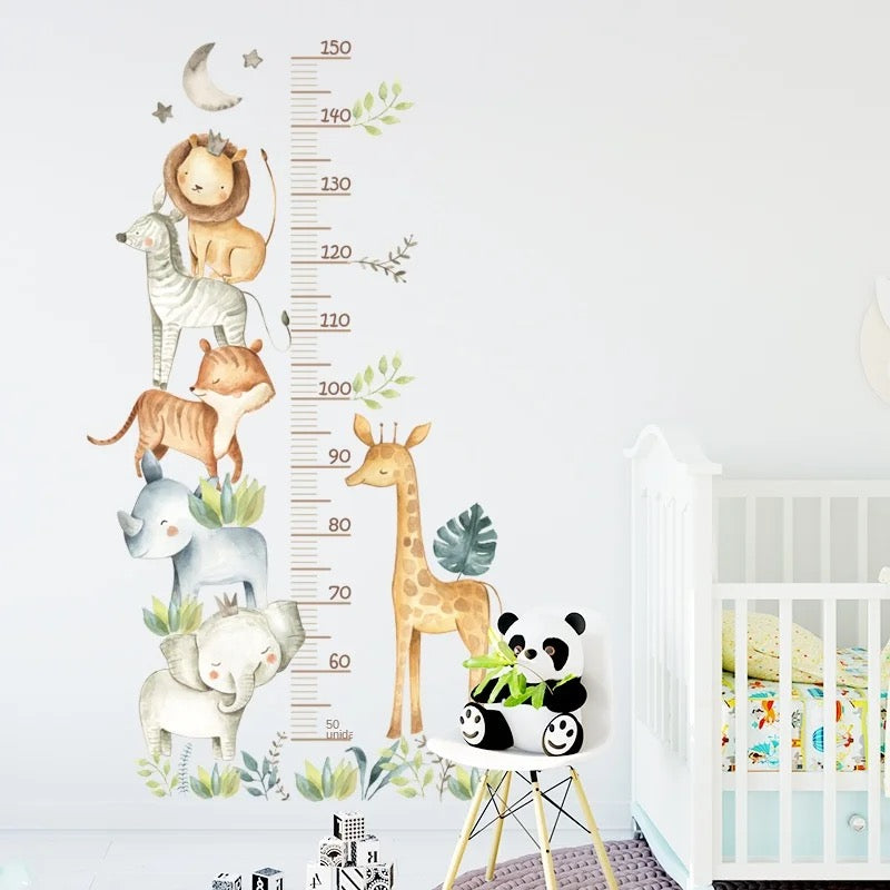 Safari Height Measurement Nursery Sticker