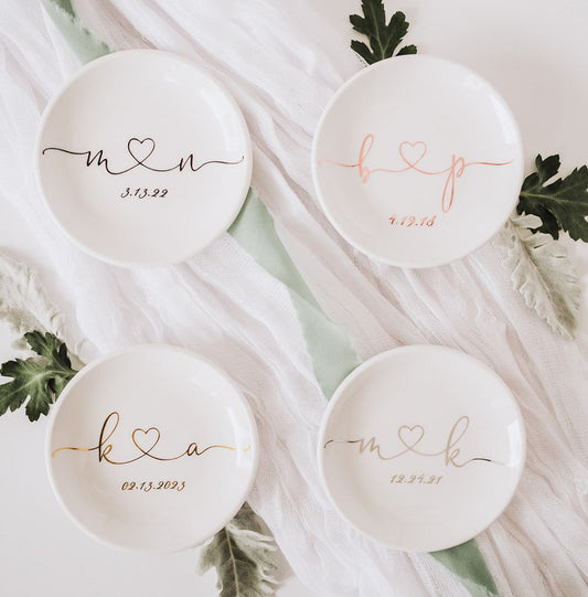 Personalized Wedding Trinket Dish